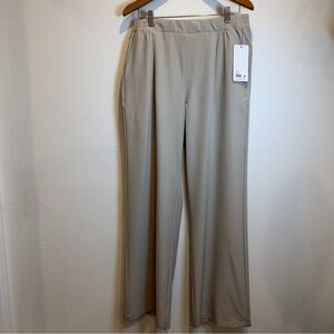 Yogalicious Lightstreme Beckham Tan Wide-Leg Trouser Pants